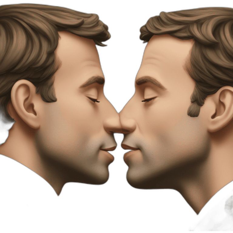 Macron kiss emoji