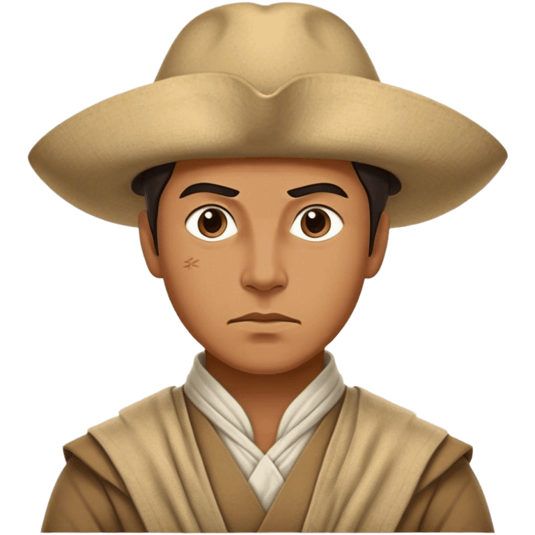 Cinematic Realistic Ho Chi Minh Portrait Emoji, depicted as a determined revolutionary leader in traditional attire with a humble expression, rendered with lifelike textures and soft natural lighting that captures his enduring legacy. emoji