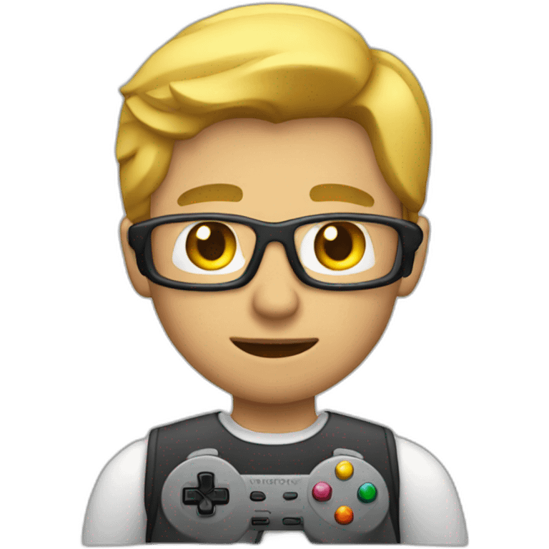 man playing video game emoji