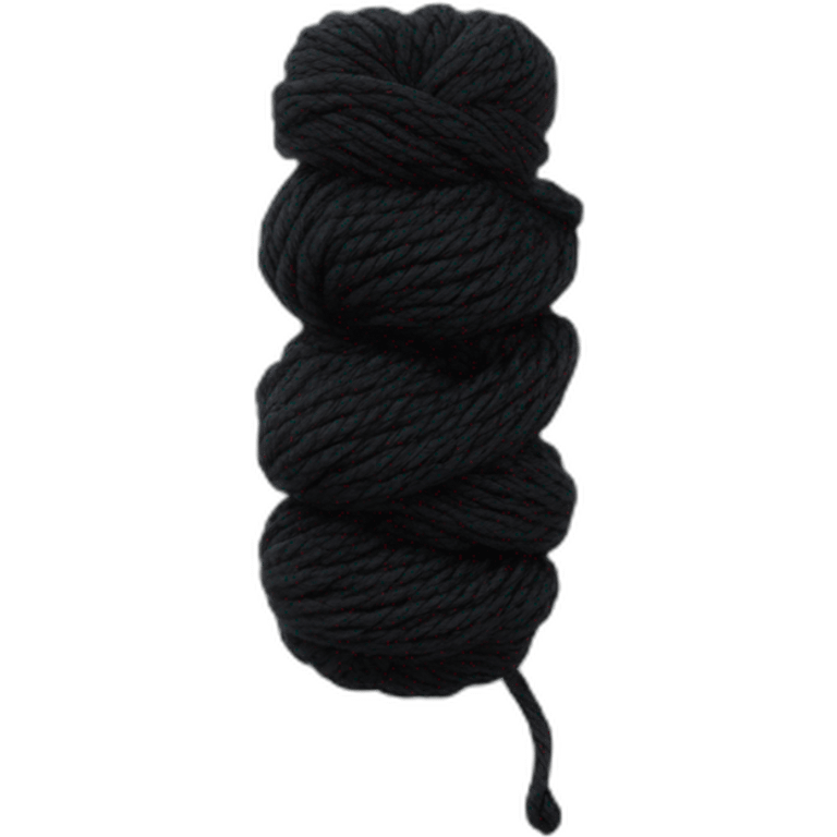 create skein of black yarn emoji