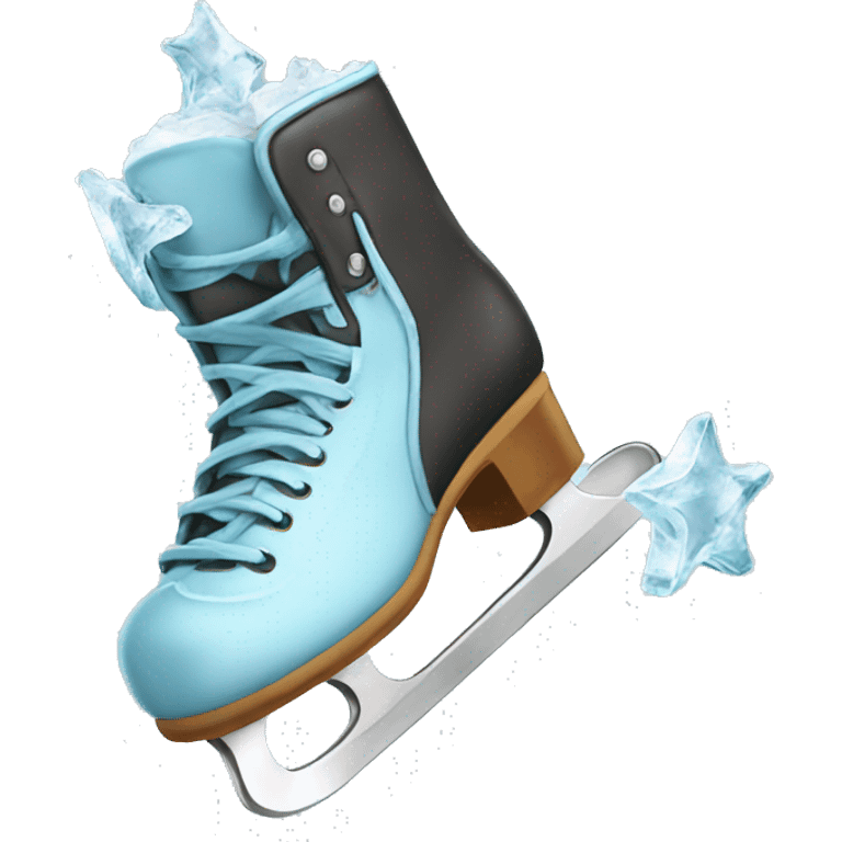 Ice skate falling emoji