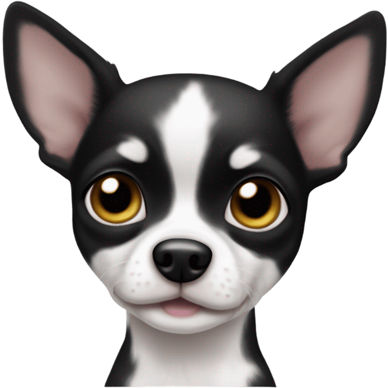 black and white chihuahua  emoji