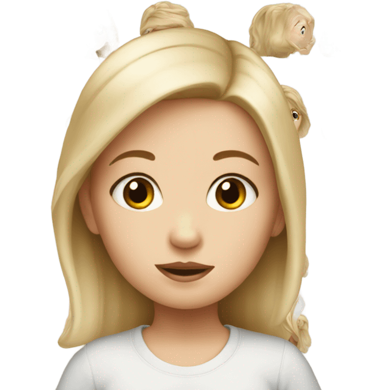 White girl toddler  emoji