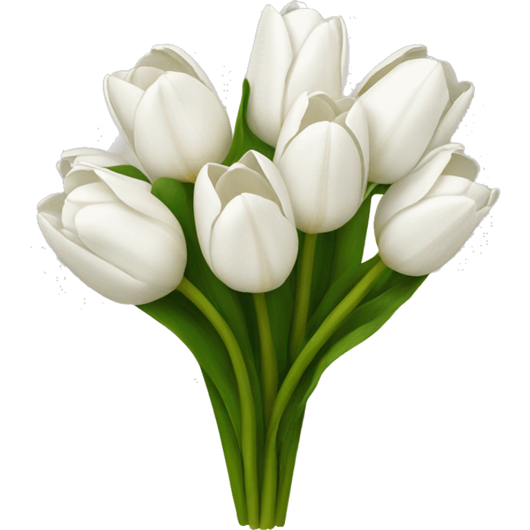 white tulip bouquet  emoji