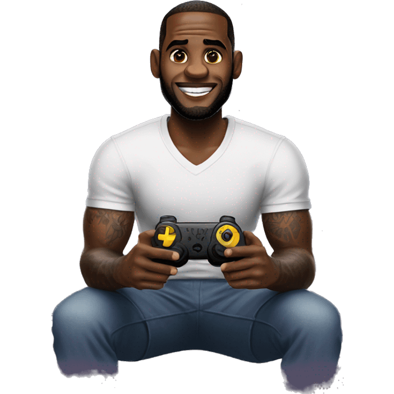 Lebron playing video games emoji