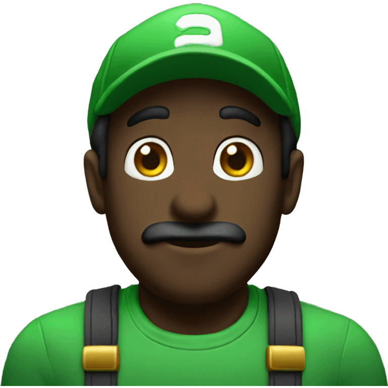 black luigi emoji