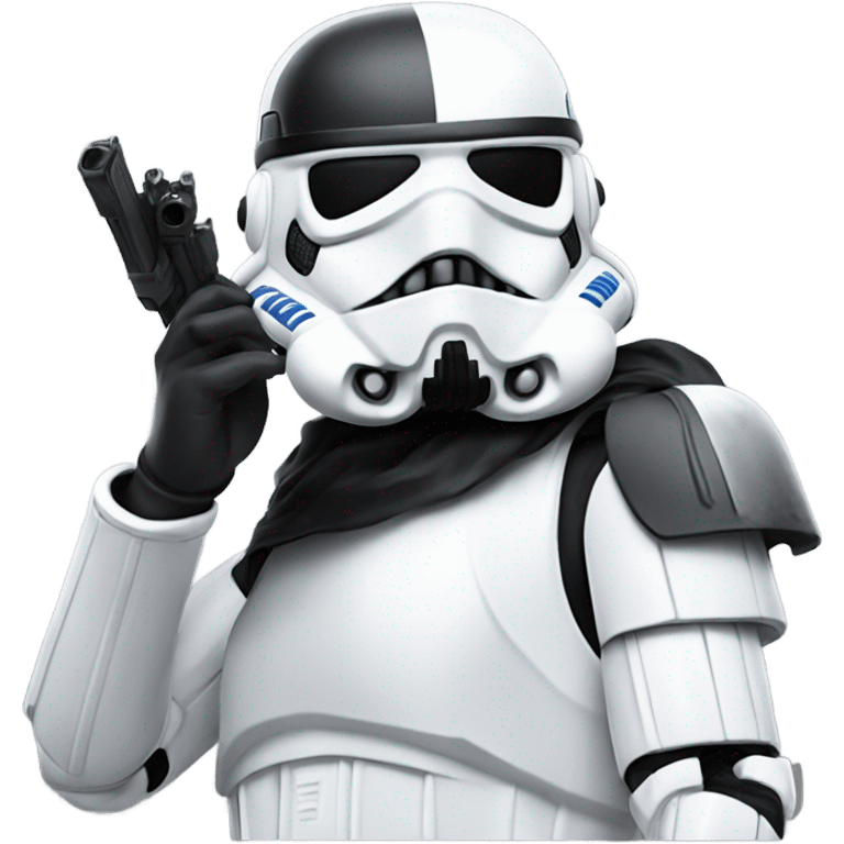 Stormtrooper throwing up west side emoji