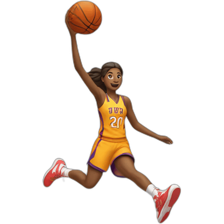 Women jump basketball emoji