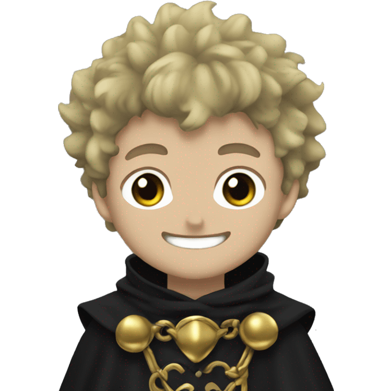 Black clover with gold emoji