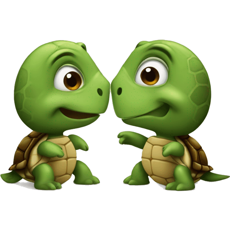 Turtles telling secrets emoji