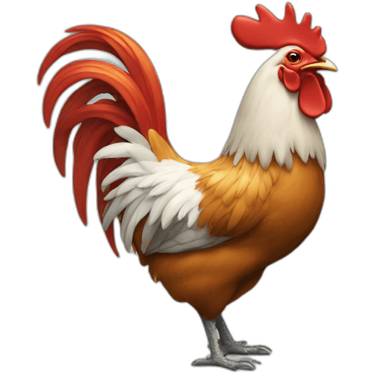 Rooster coding computer emoji