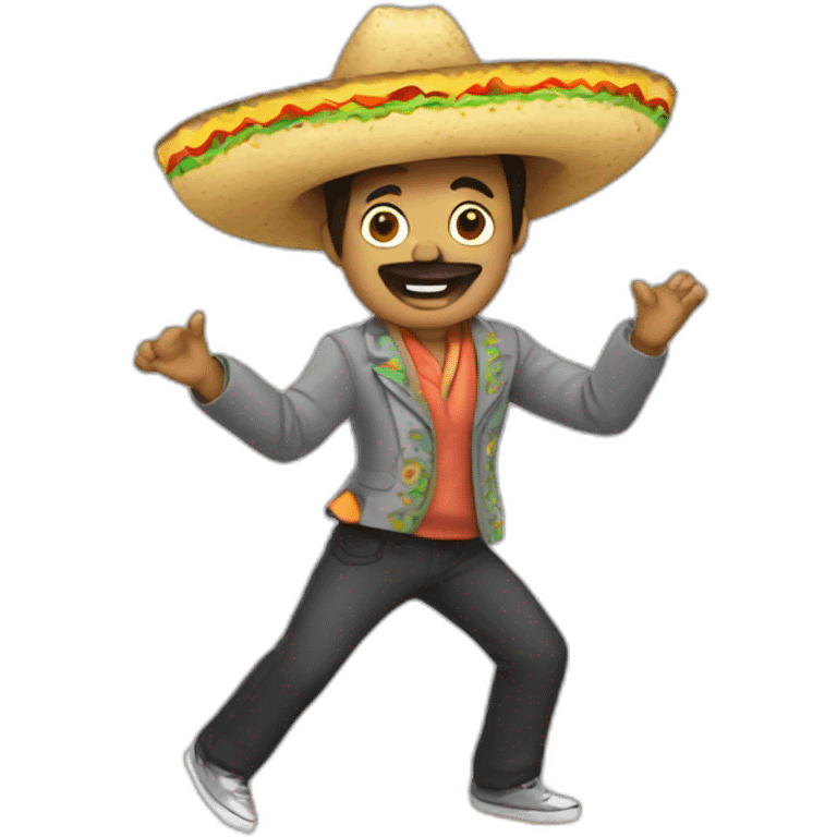 Un tacos qui danse emoji