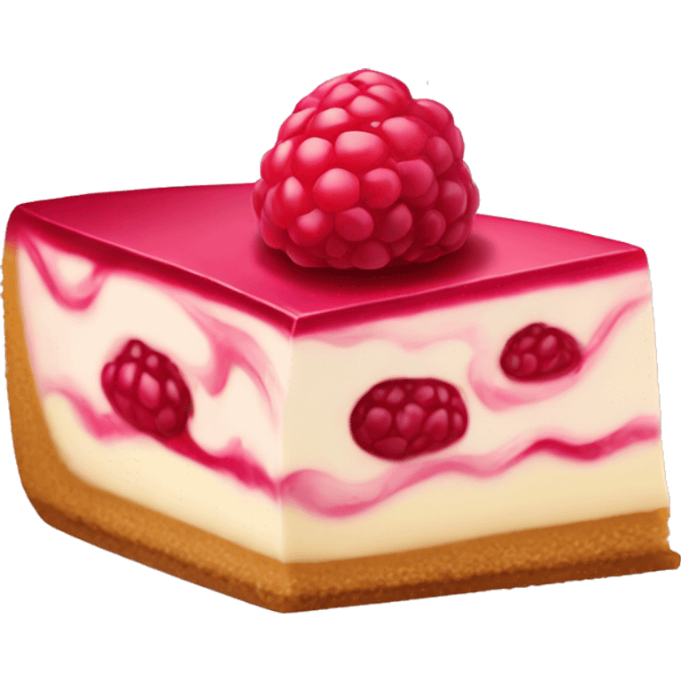 Raspberry cheesecake slice emoji