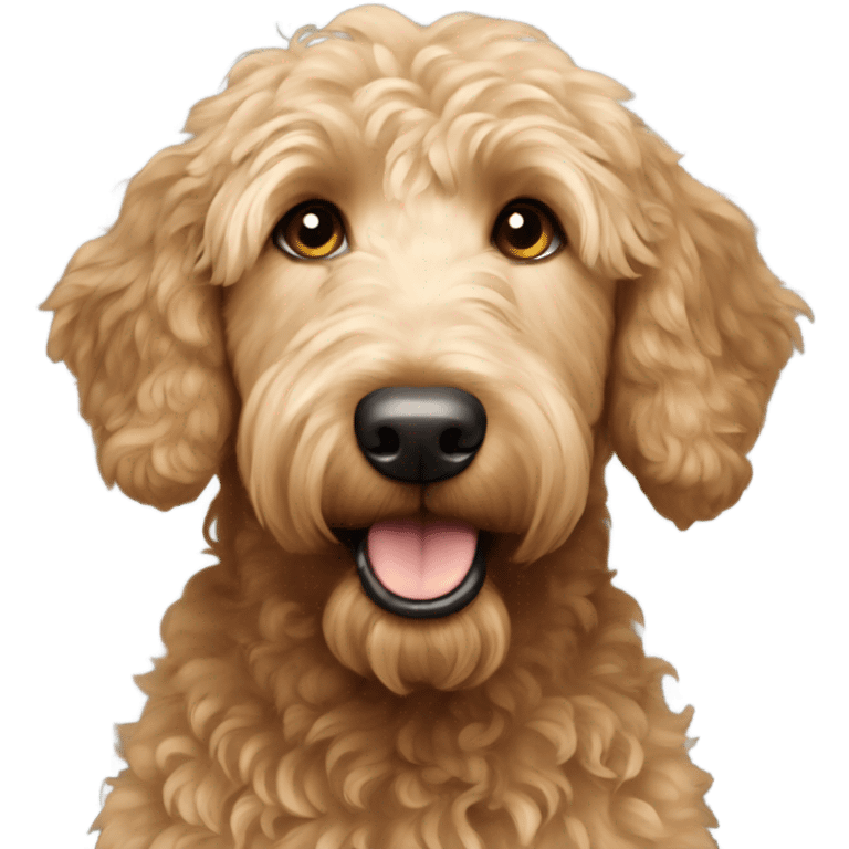 Light brown golden doodle emoji