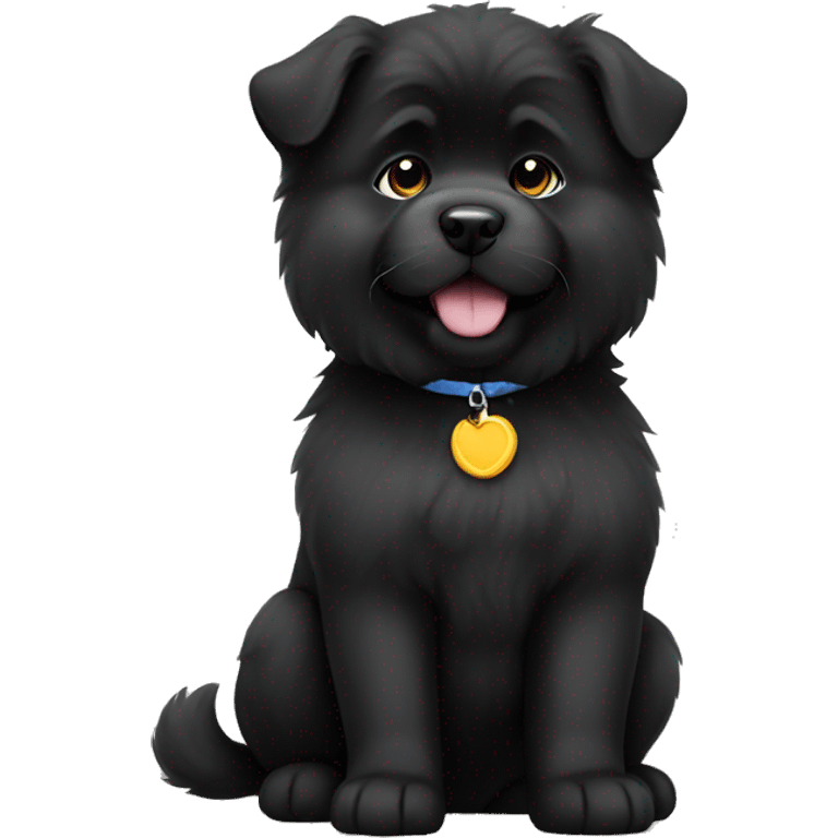 black chowchow puppy emoji