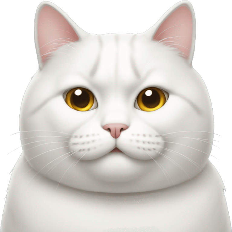 fat white cat emoji