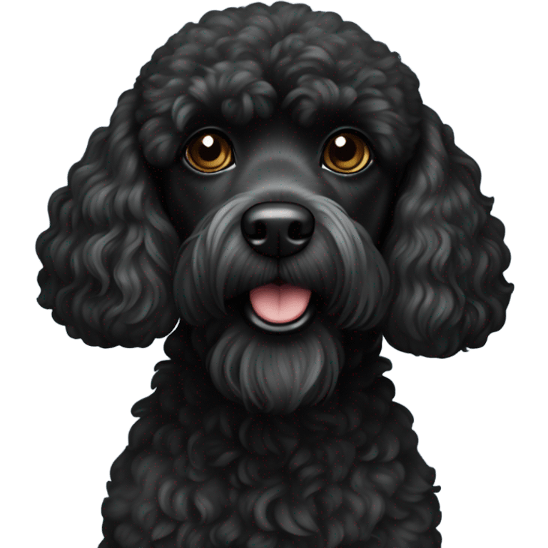 Black poodle mix  emoji