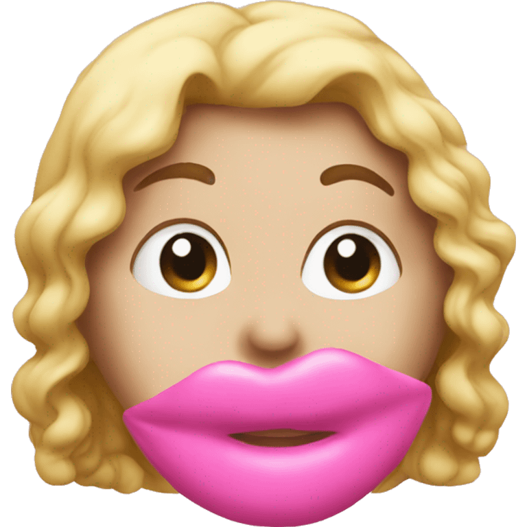 pink kiss emoji