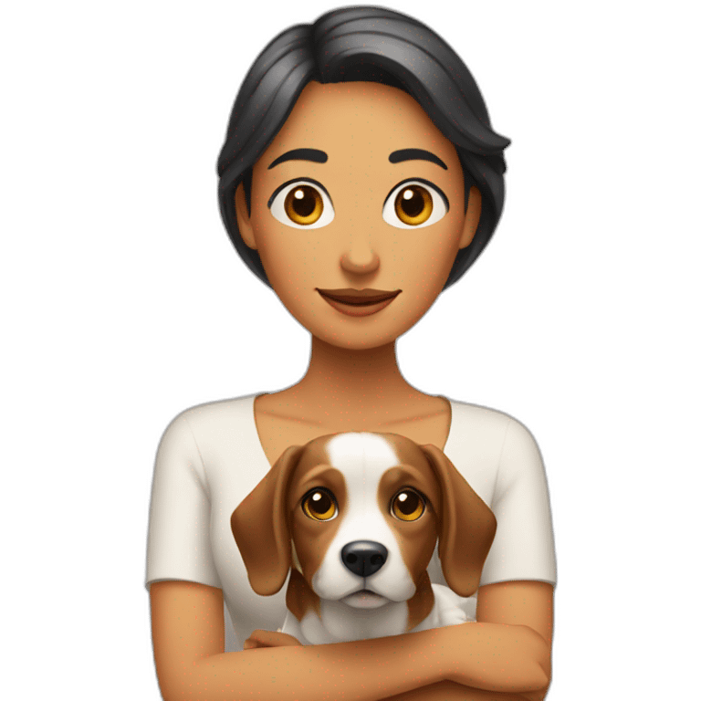 Lady with a dog emoji