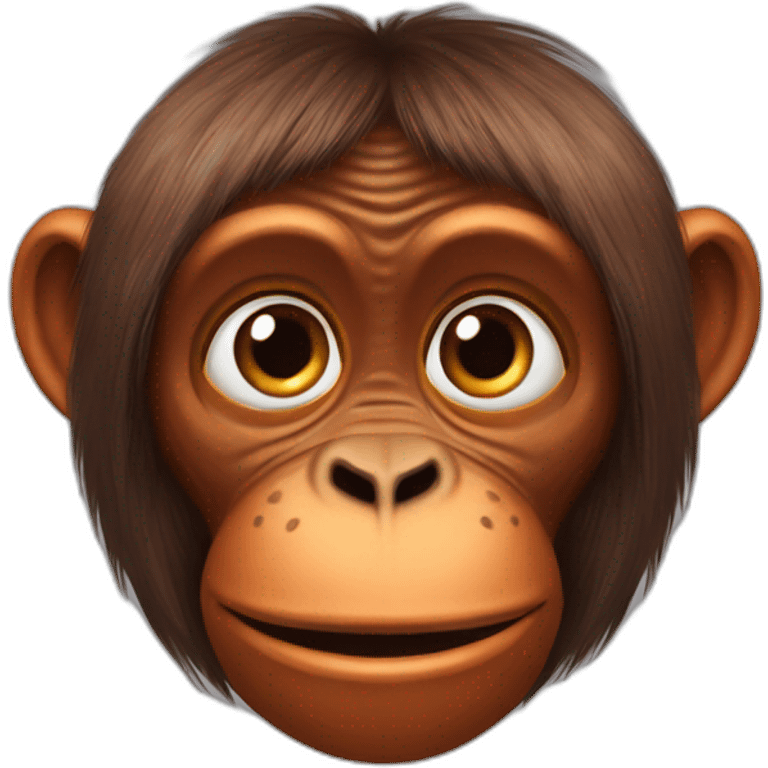 Human female orangutan talking blah blah emoji