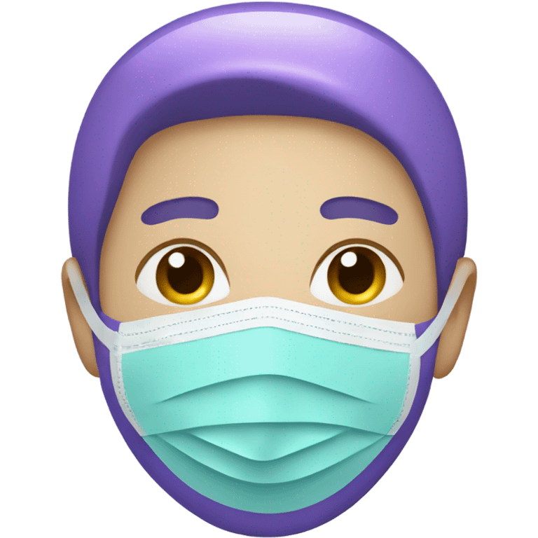 medical mask purple emoji