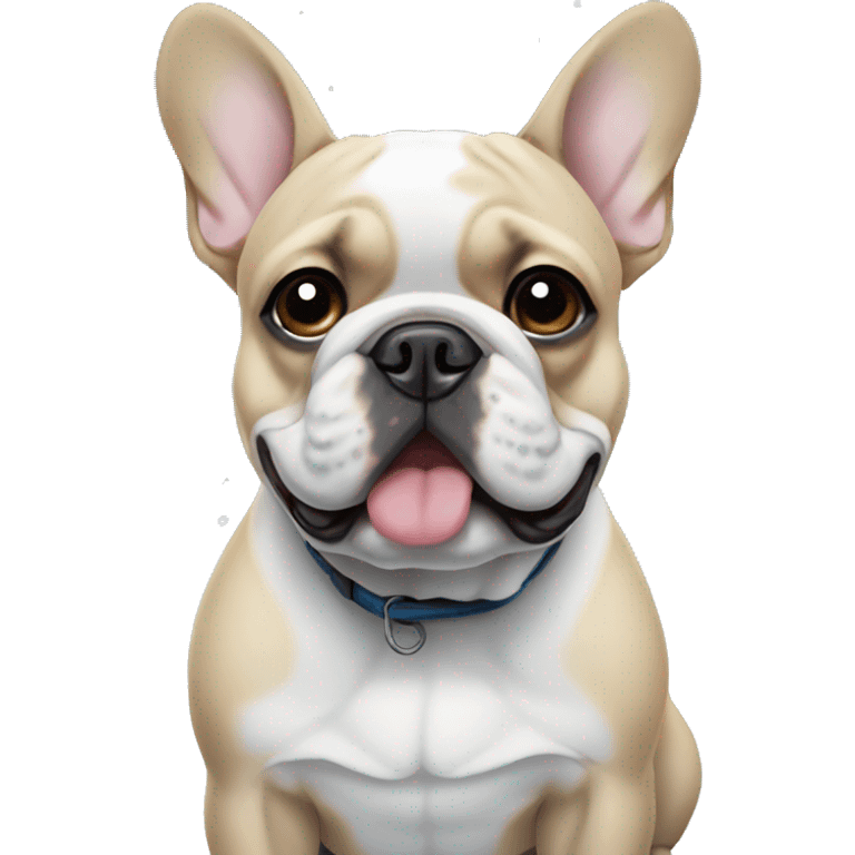 French bulldog in snow  emoji