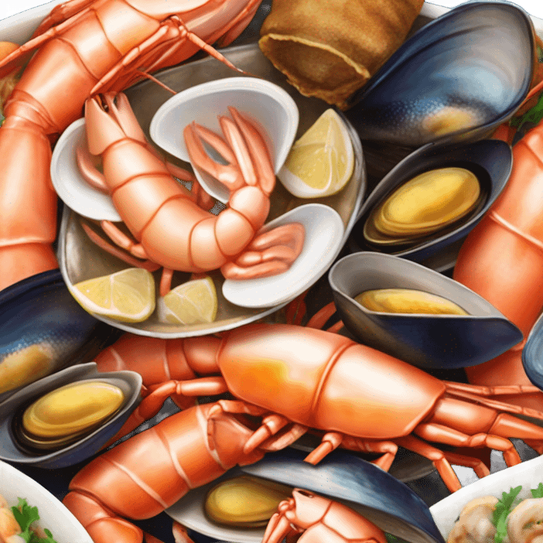 Seafood boil smothered in butter  emoji