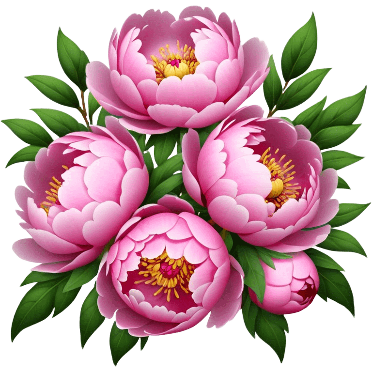 Pink peony bouquet  emoji