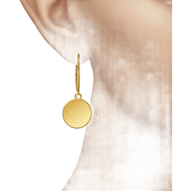 gold Earrings simple and minimal emoji