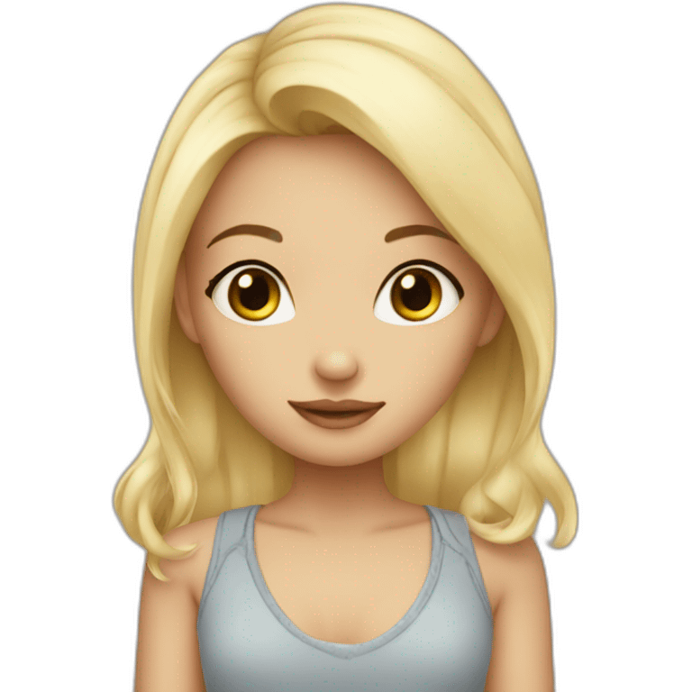 Love Stitch blonde girl emoji