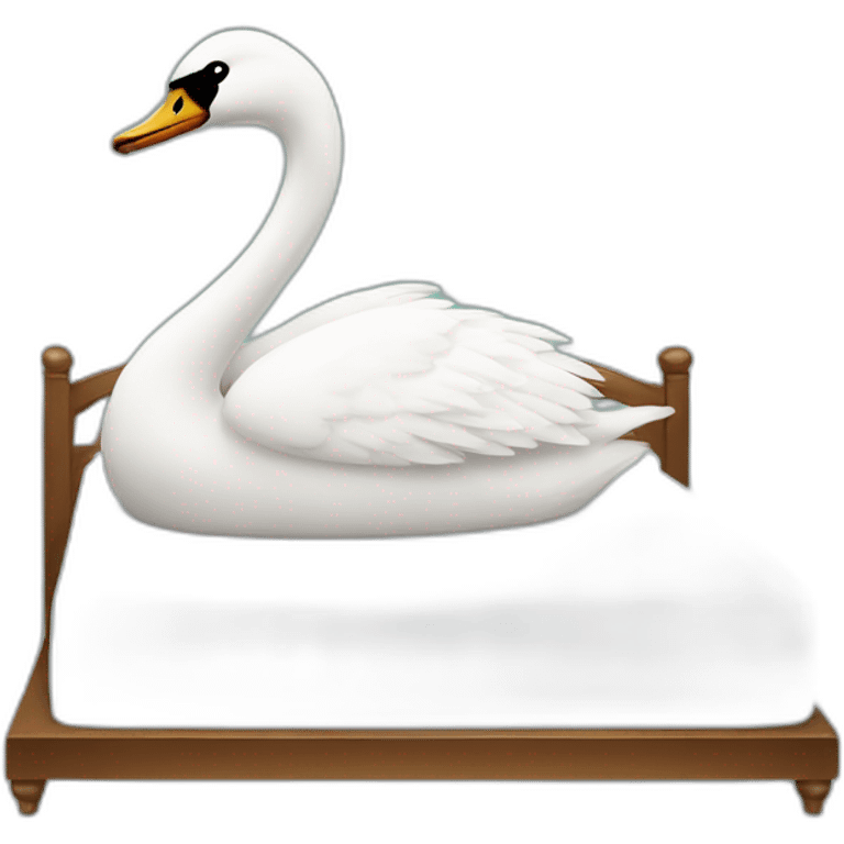 Swan in a bed emoji