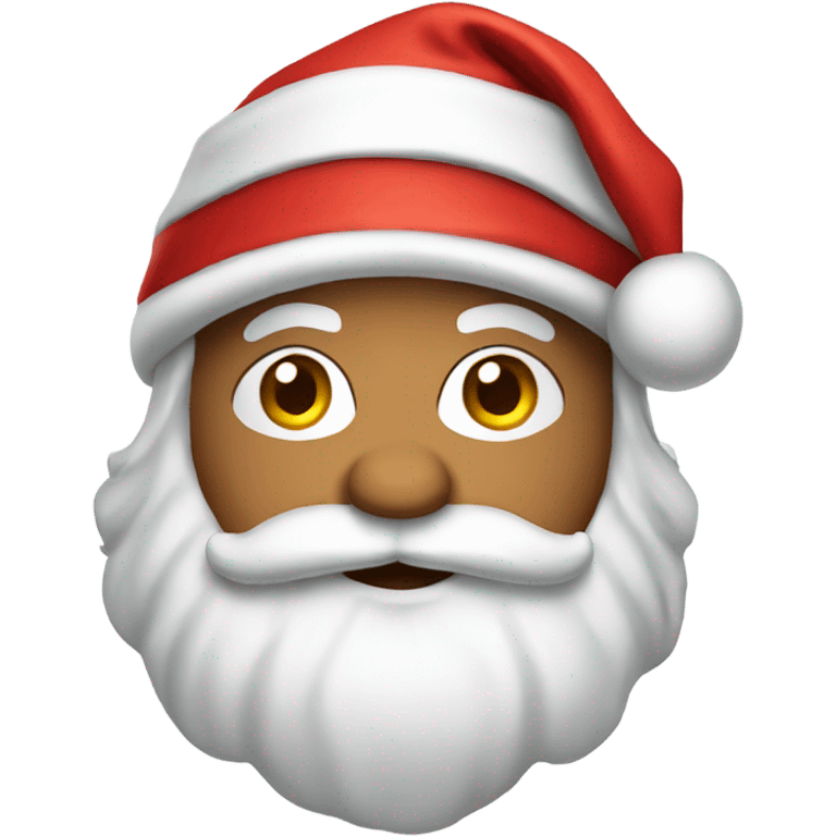 Santa wearing Christmas hat emoji