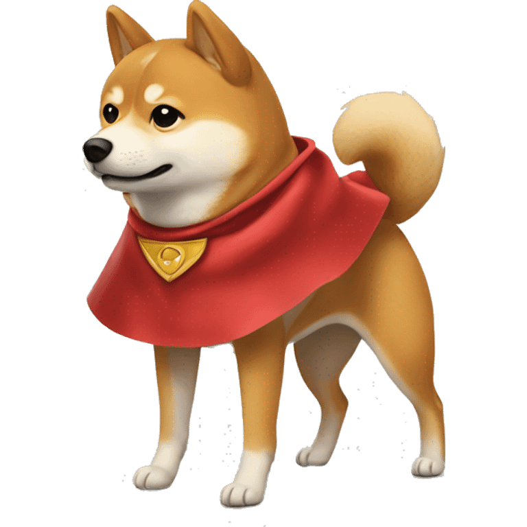 Shiba Inu wearing a cape emoji