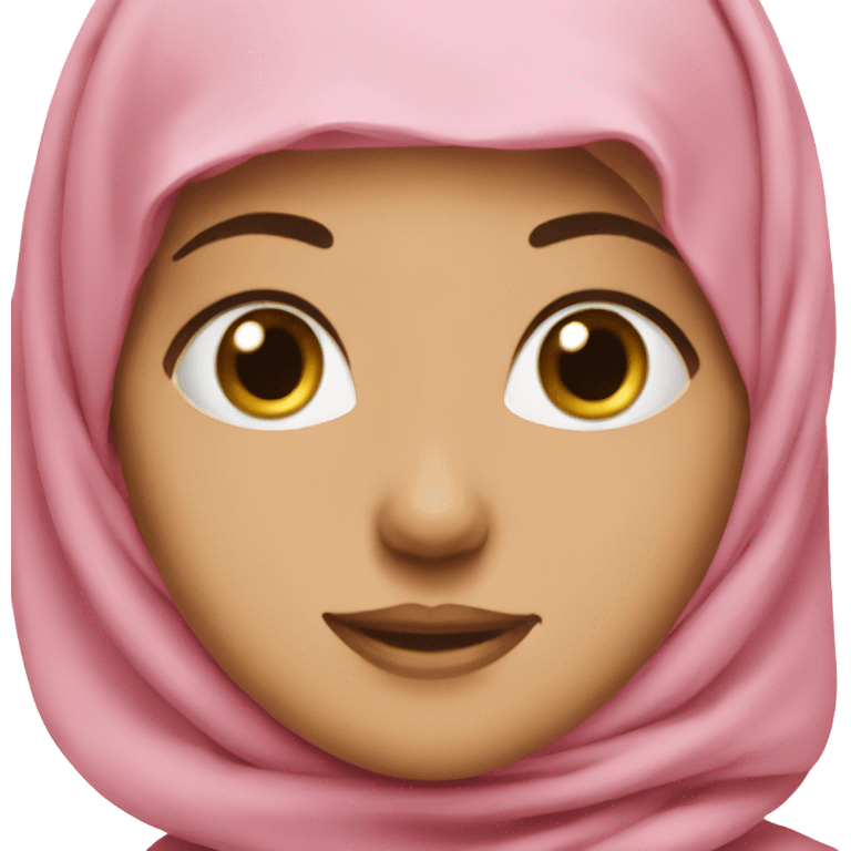 'Muslim girl with pink hijab emoji