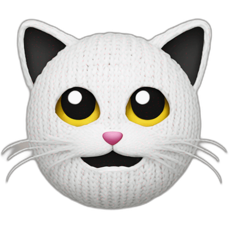 Chat qui fait du tricot emoji