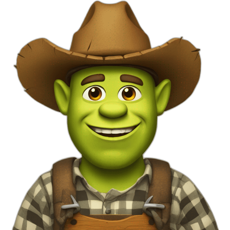 shrek as a lumberjack emoji