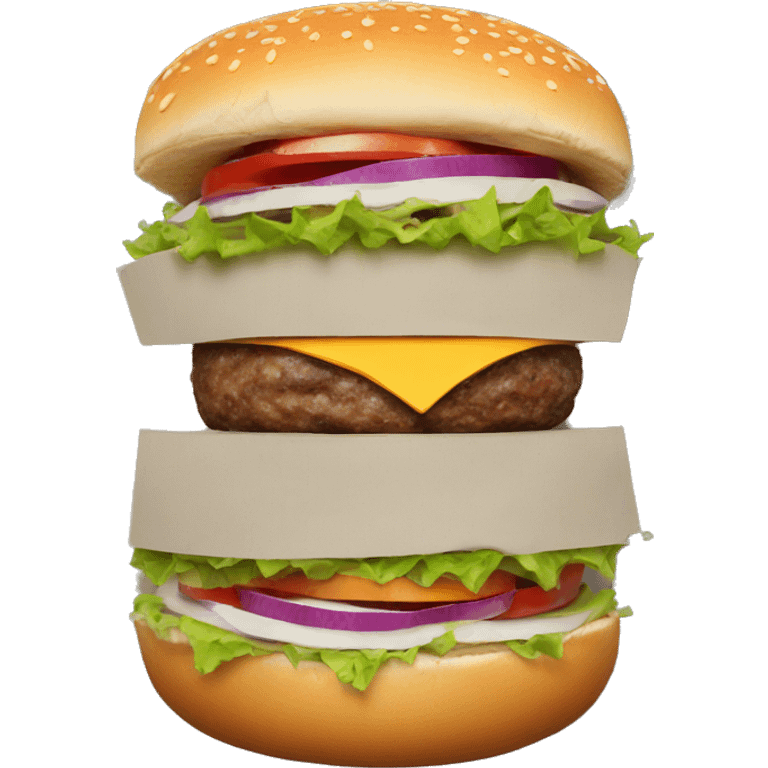 burger top view open emoji