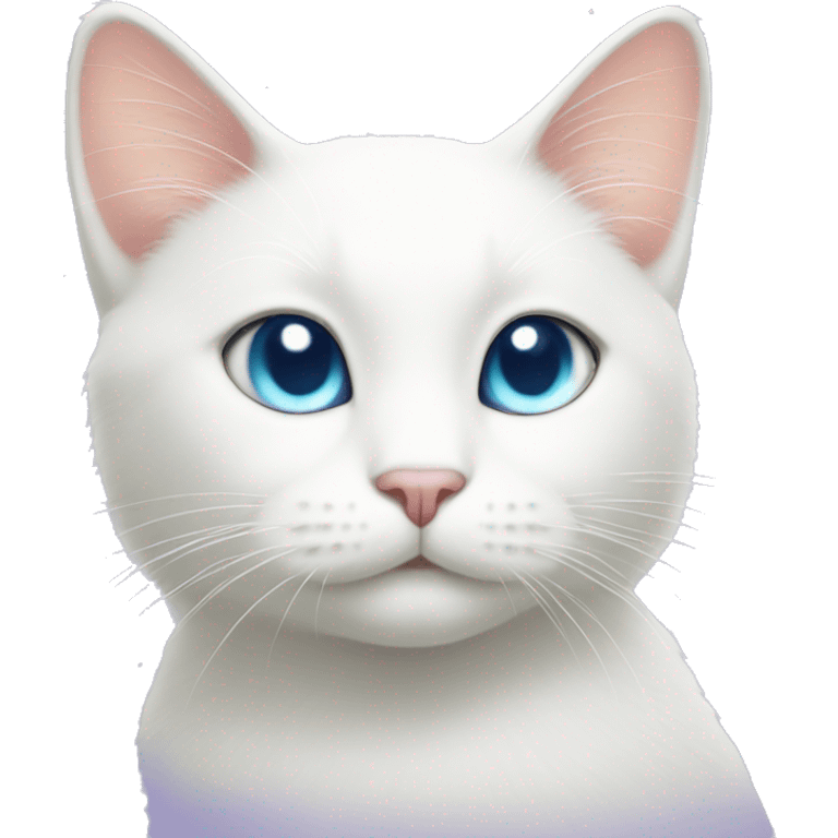 white cat with glitter emoji