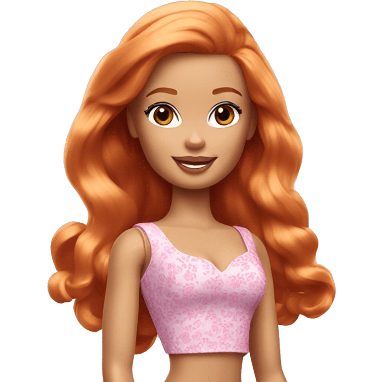 Beautiful Barbie ginger emoji