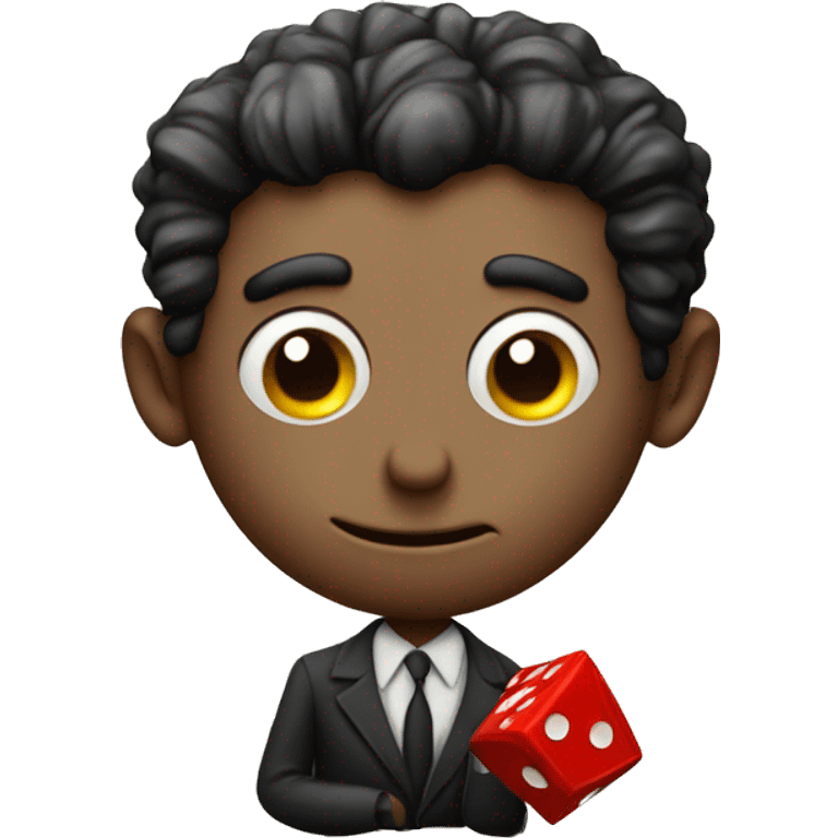 Kafka holds a red dice in his hands emoji