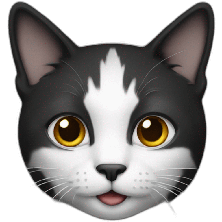 Cat black and white emoji