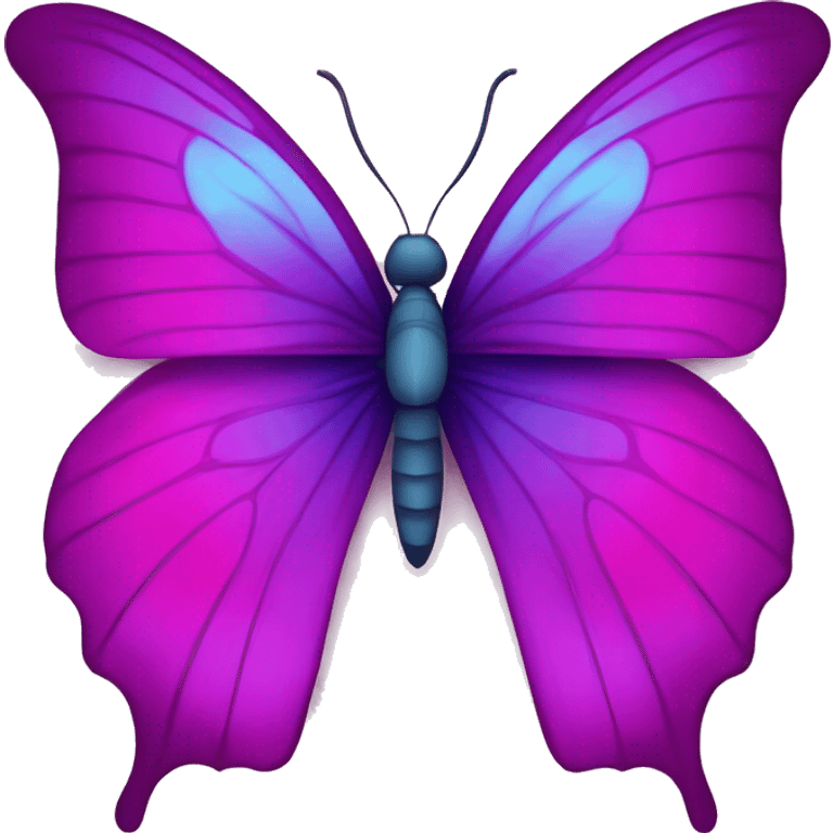 Mariposa morada con rosado y celeste emoji