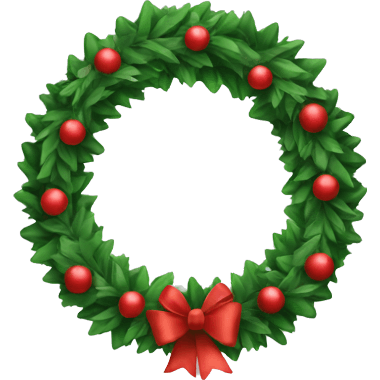 Christmas wreath emoji