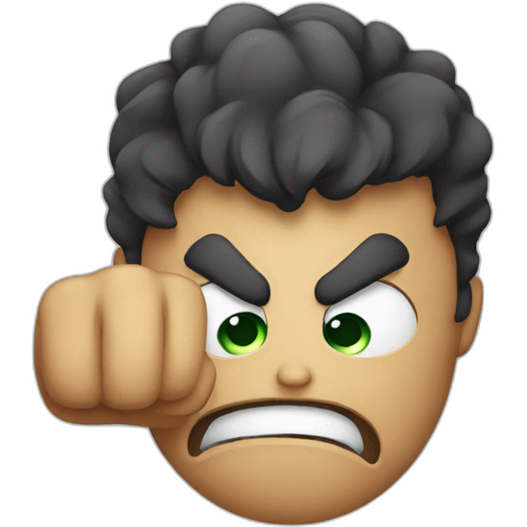 angry emoji with fist emoji