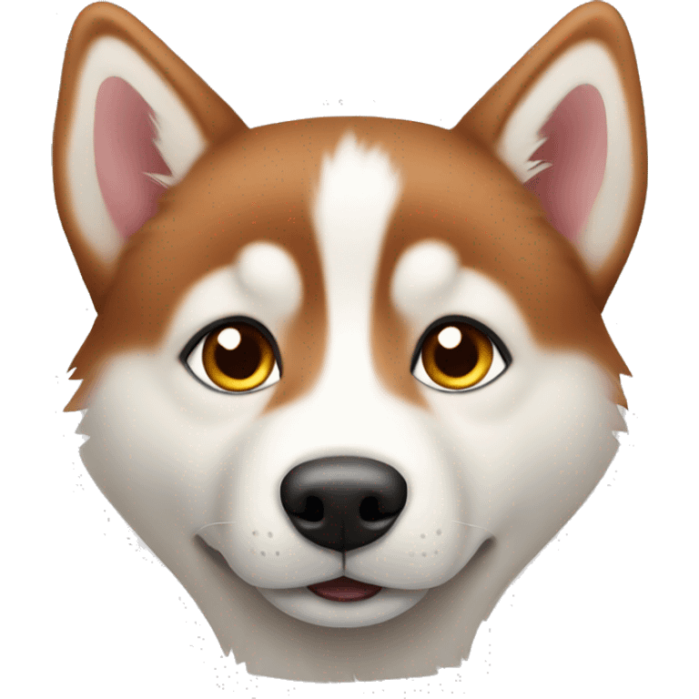 Red Siberian husky puppy emoji