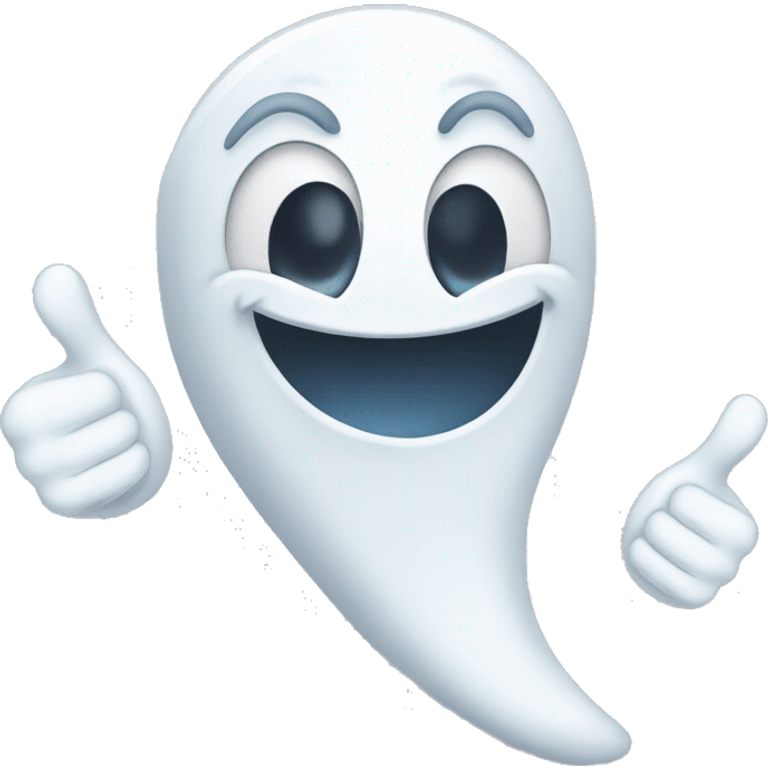 create a friendly smiling ghost showi thumbs up emoji emoji