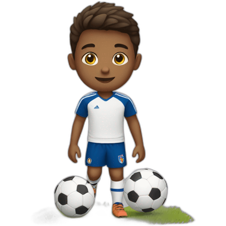 Enfant qui joue au foot emoji