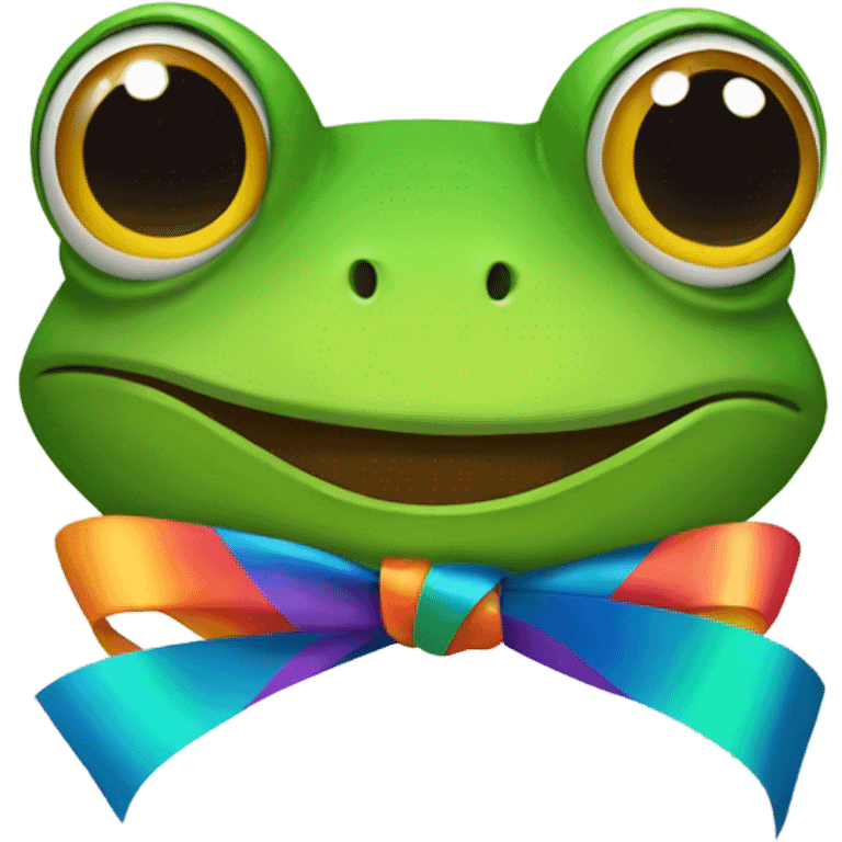 Frog with ribbon  emoji