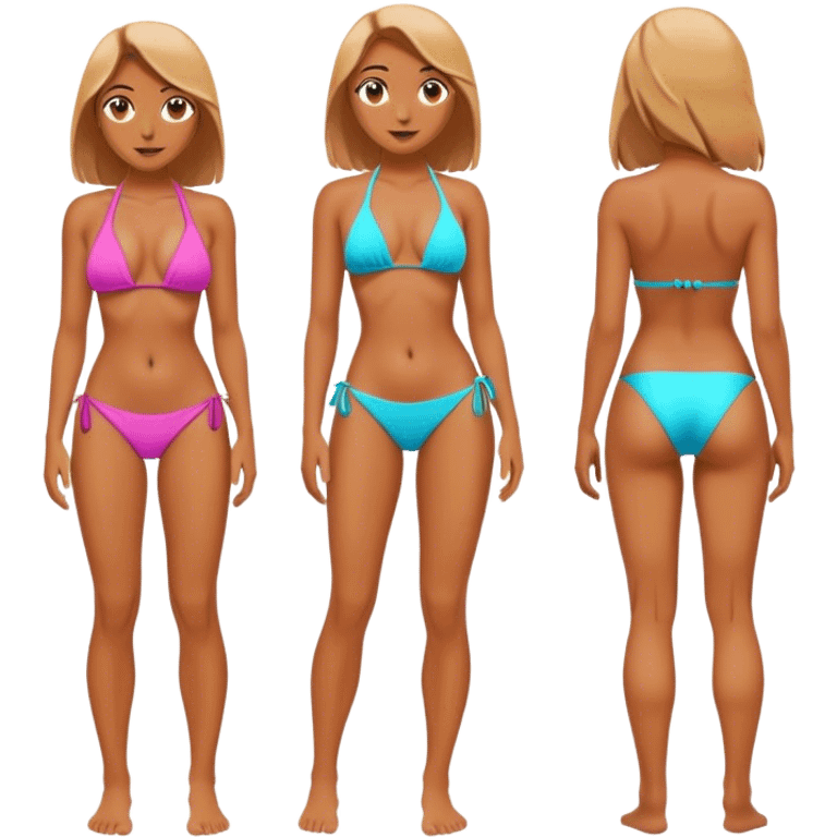 woman in a bikini, full body emoji