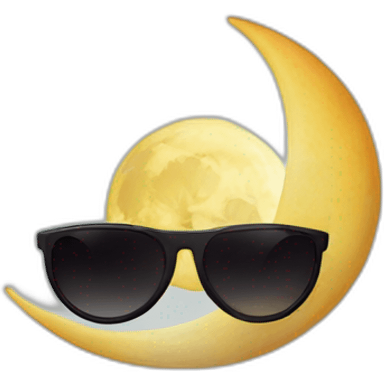 Crescent-moon wearing sunglasses  emoji